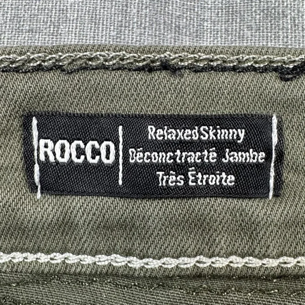 True Religion Rocco Moto SE Relaxed Skinny Jeans Mens 31 Green Denim